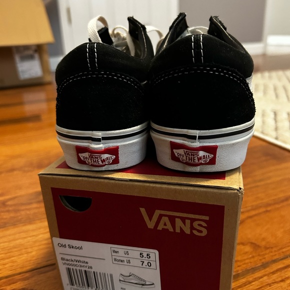 Vans Old Skool Black and White Suede Sneakers - Picture 7 of 7